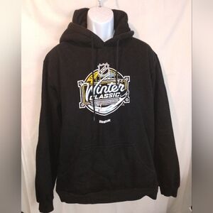 NHL Winter Classic Pittsburgh 2011 Reebok Men's Black Hooded Sweatshirt SZ L